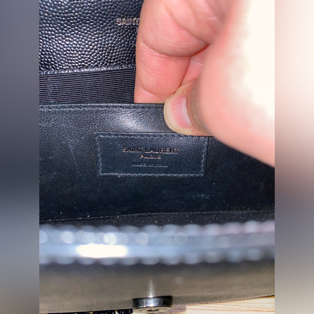 YSL Saint Laurent Pebbled Leather Purse - Picture 12 of 14